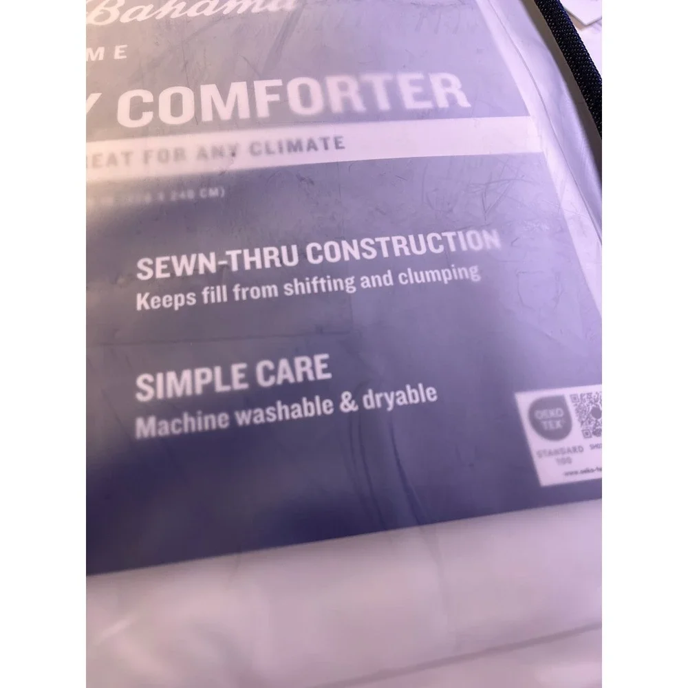 Tommy Bahama Coastal Cozy Comforter F/Q White NEW Tropical Down Alternative